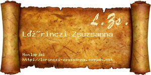Lőrinczi Zsuzsanna névjegykártya